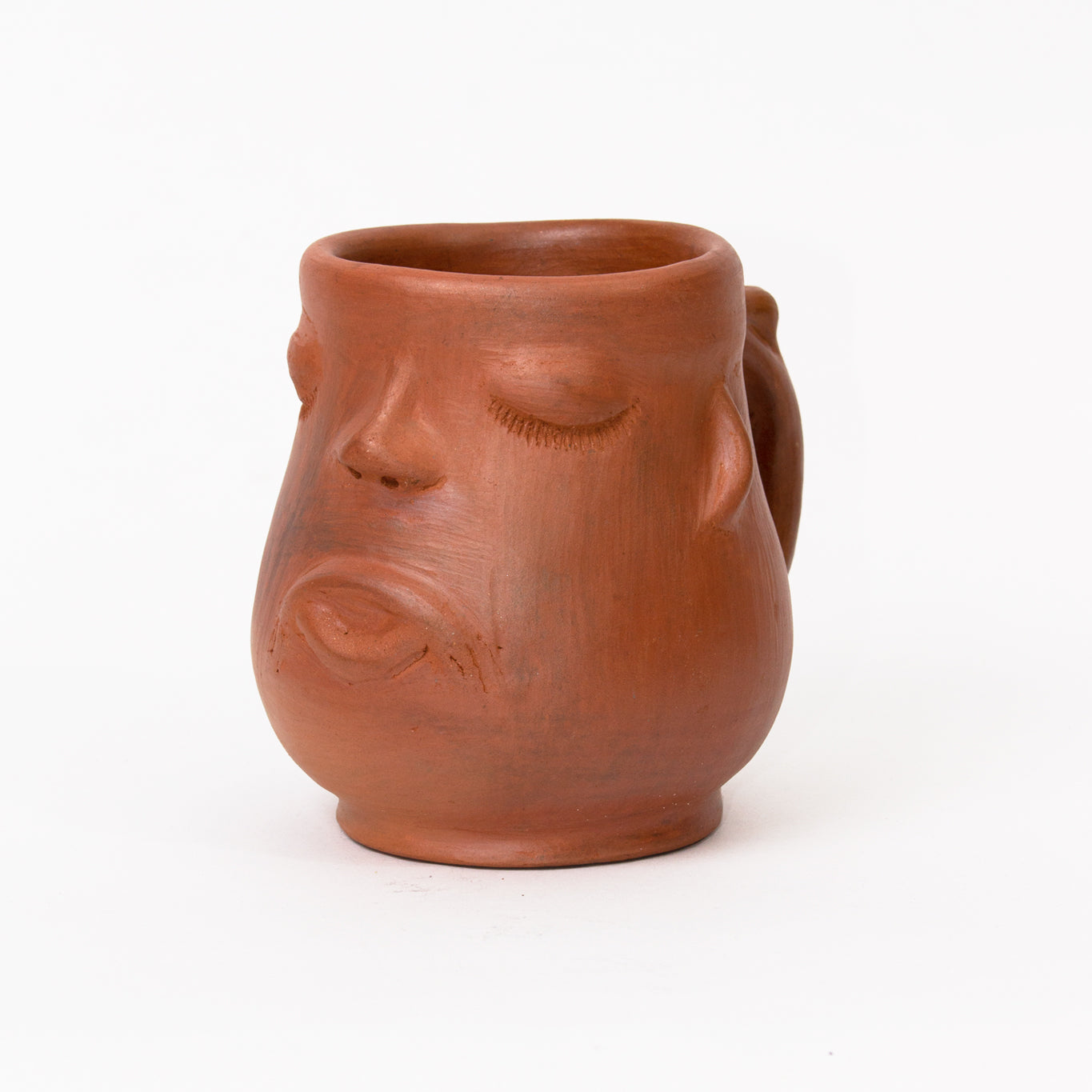 Taza Rostro de Barro Rojo